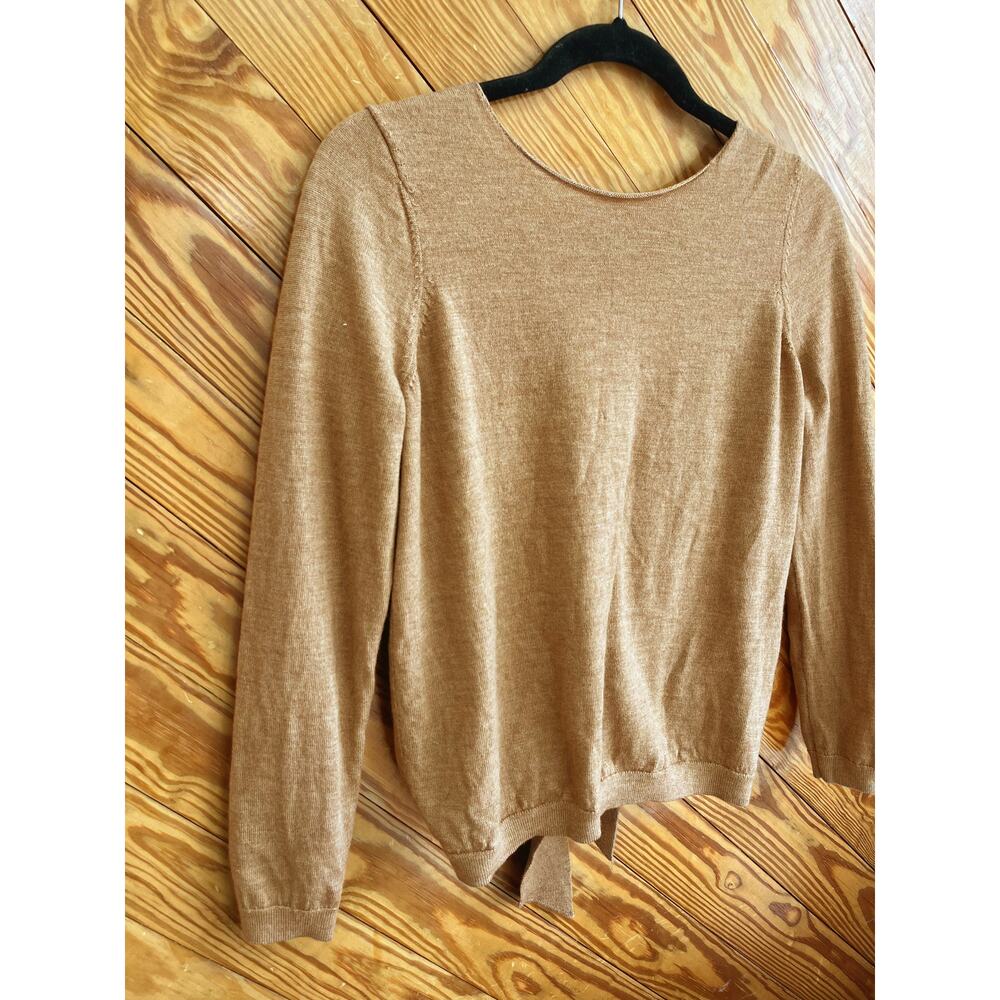 Sezane Salome Jumper Sweater Camel Tan Merino Wool - Picture 5 of 10